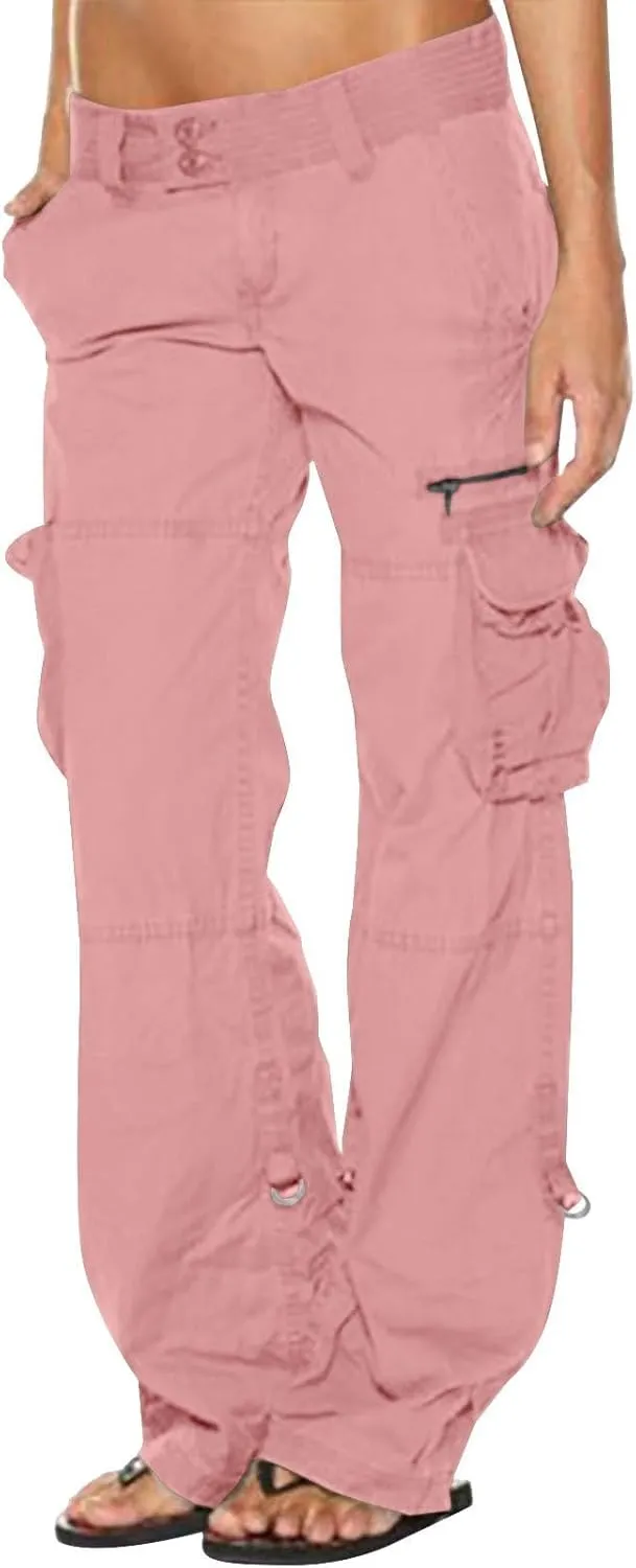 Twill Palazzo Pants for Women Casual Stretch High Waisted Chino Slim Fit Wide Leg Dress with Pockets