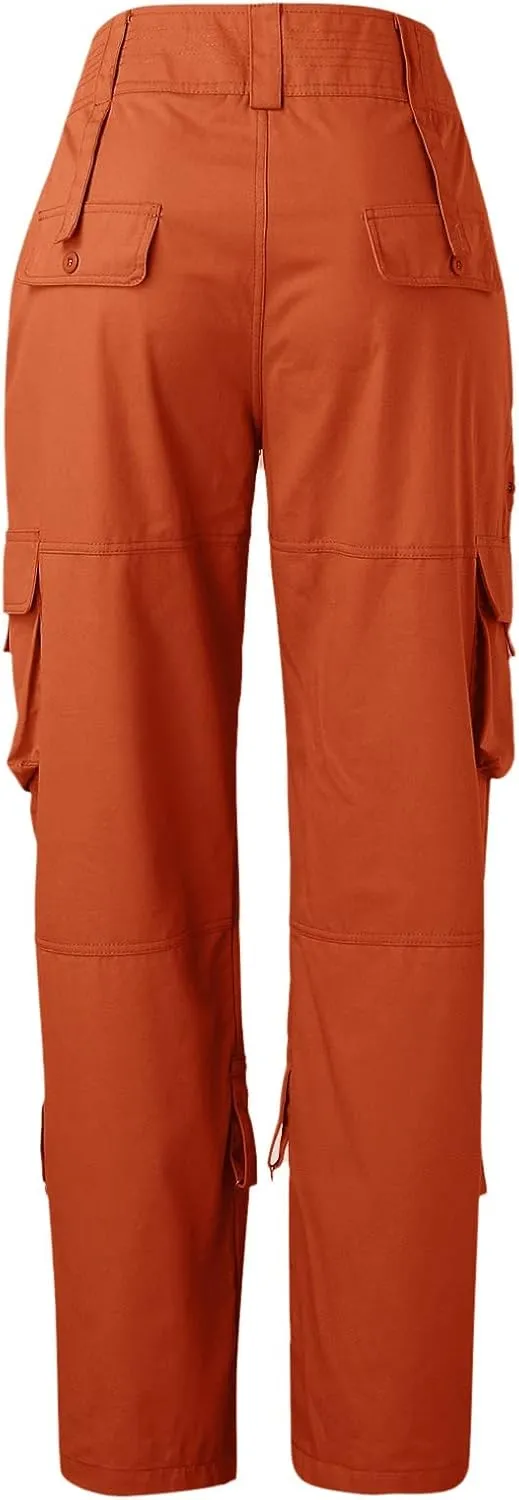 Twill Palazzo Pants for Women Casual Stretch High Waisted Chino Slim Fit Wide Leg Dress with Pockets