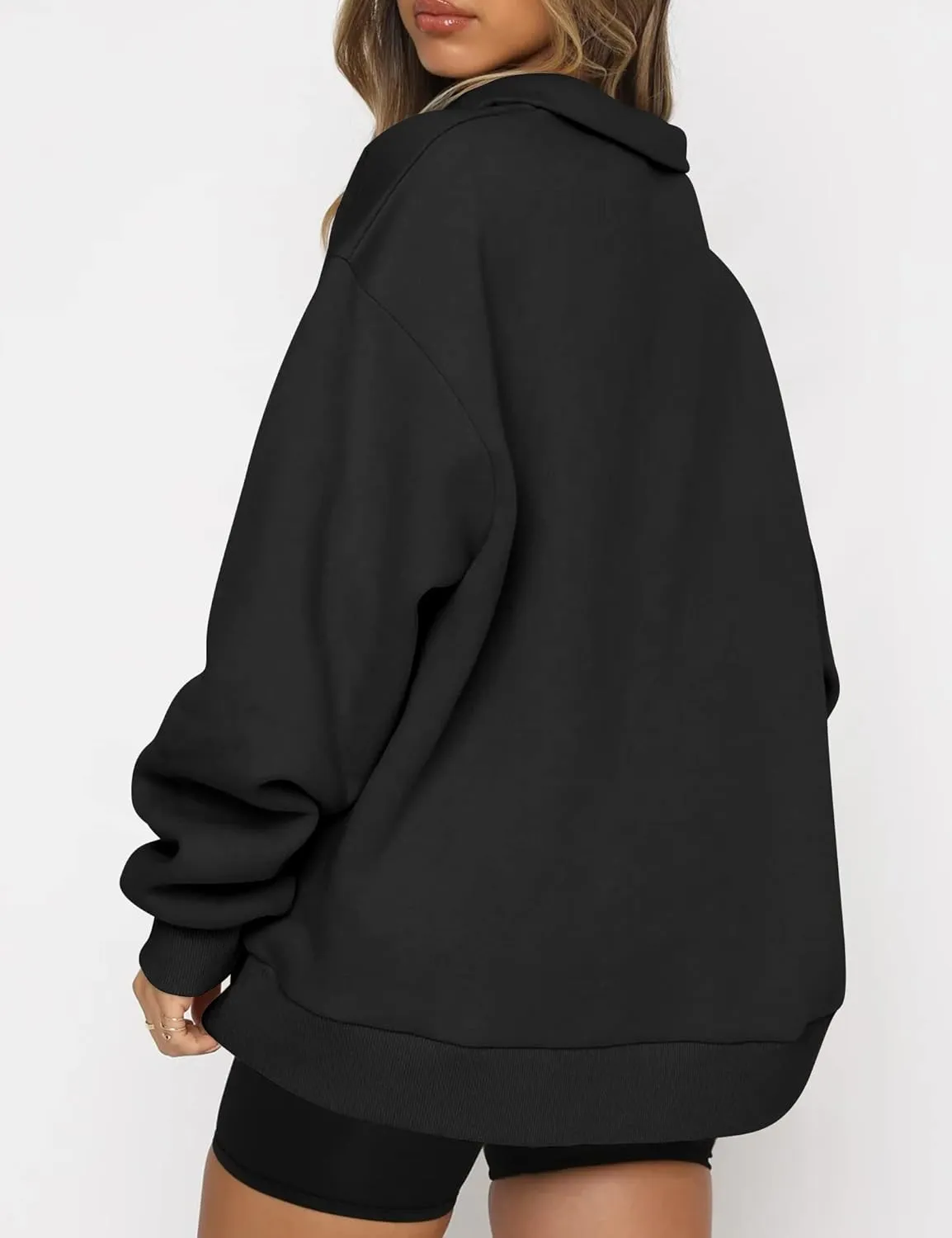 UOQAPRE Oversized Sweatshirt for Women Long Sleeve Womens Sweaters Half Zip Pullover Women Clothes for Girls Christmas