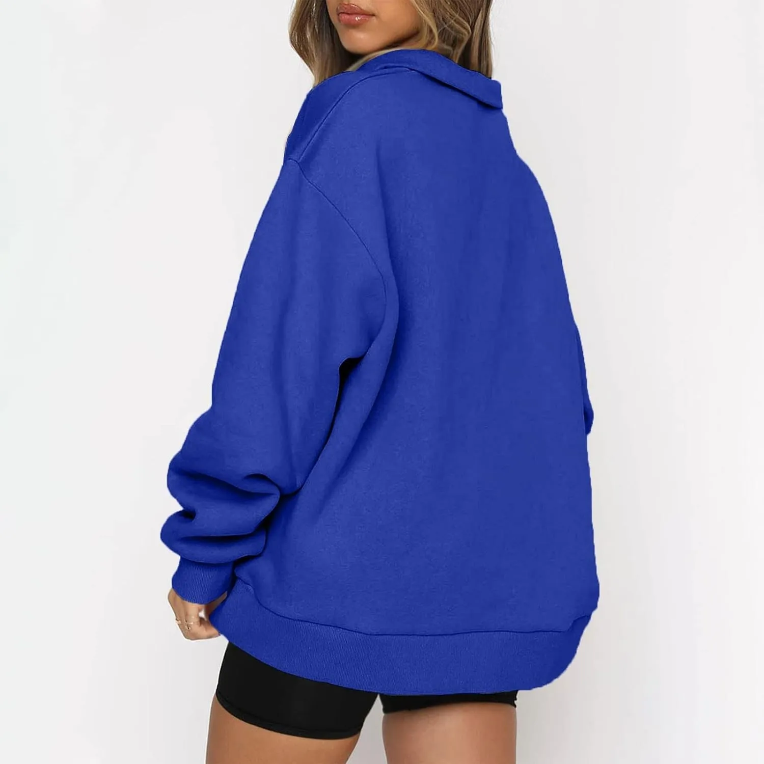 UOQAPRE Oversized Sweatshirt for Women Long Sleeve Womens Sweaters Half Zip Pullover Women Clothes for Girls Christmas