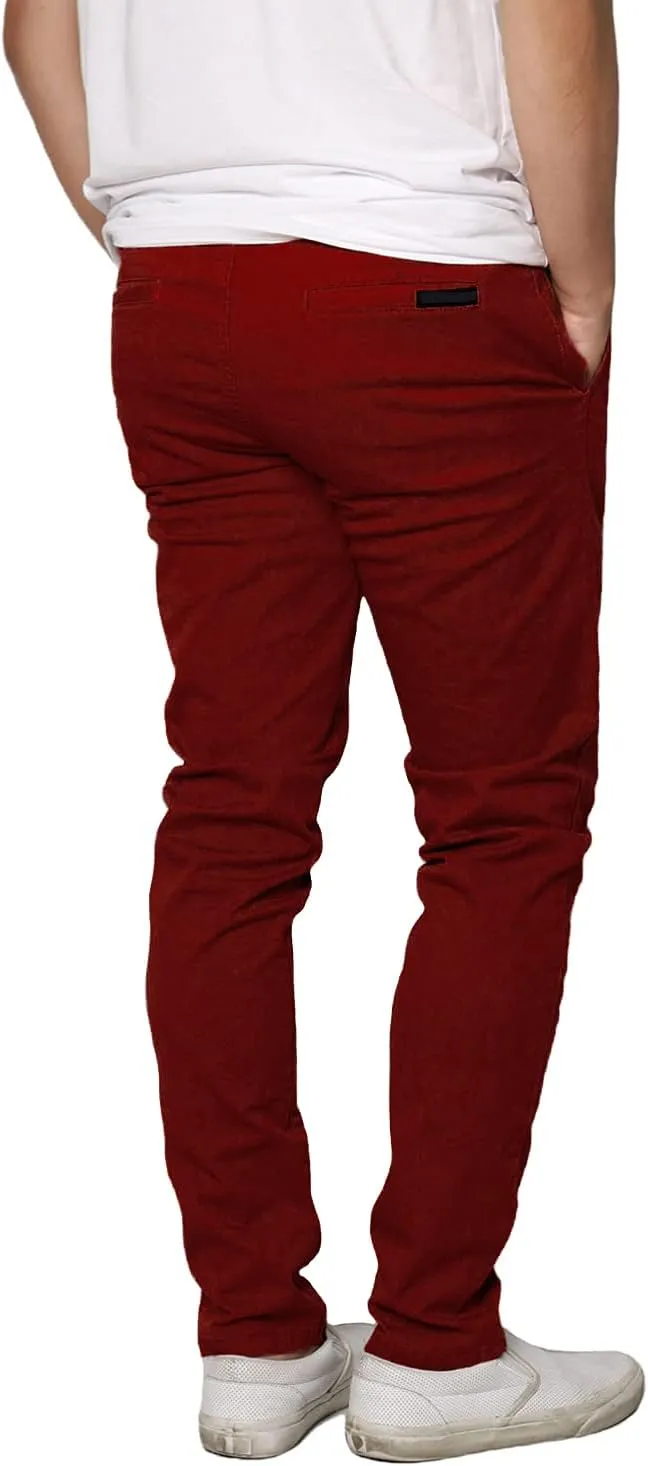 URBANJ Men's Casual Stretch Skinny Chino Pants