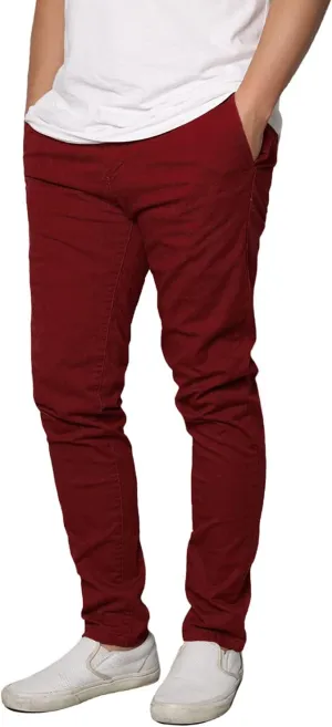 URBANJ Men's Casual Stretch Skinny Chino Pants