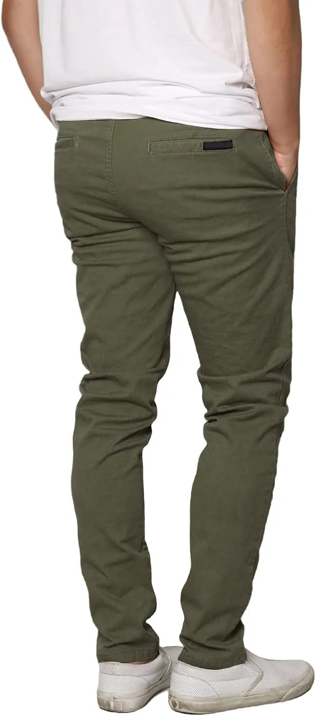 URBANJ Men's Casual Stretch Skinny Chino Pants