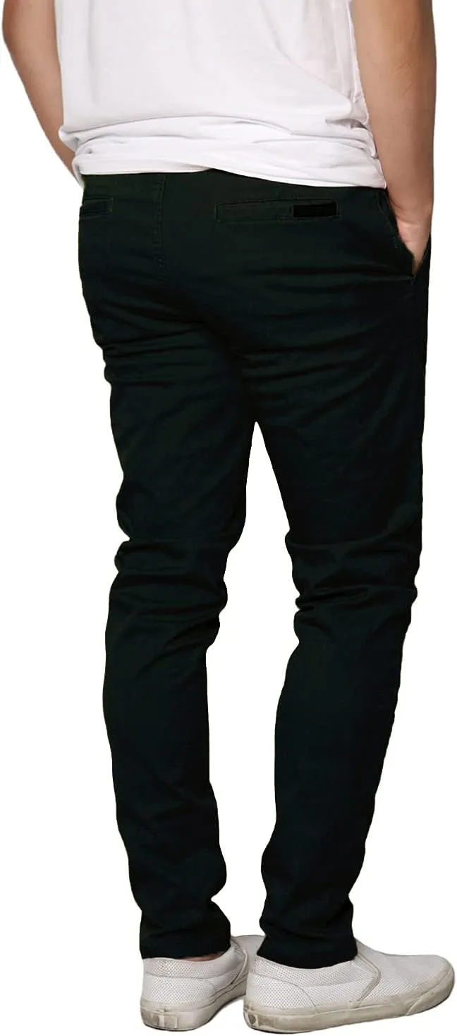 URBANJ Men's Casual Stretch Skinny Chino Pants
