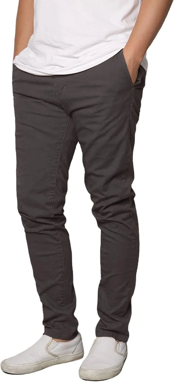 URBANJ Men's Casual Stretch Skinny Chino Pants