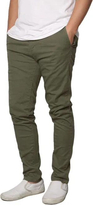 URBANJ Men's Casual Stretch Skinny Chino Pants