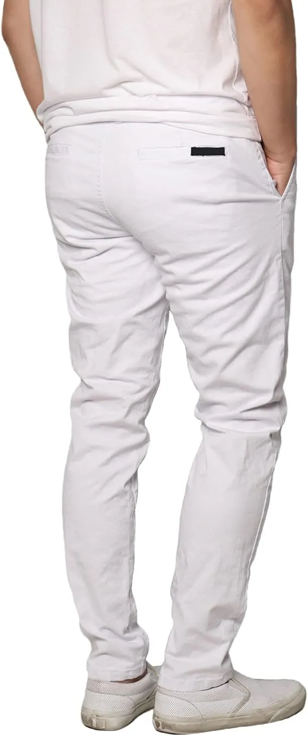 URBANJ Men's Casual Stretch Skinny Chino Pants
