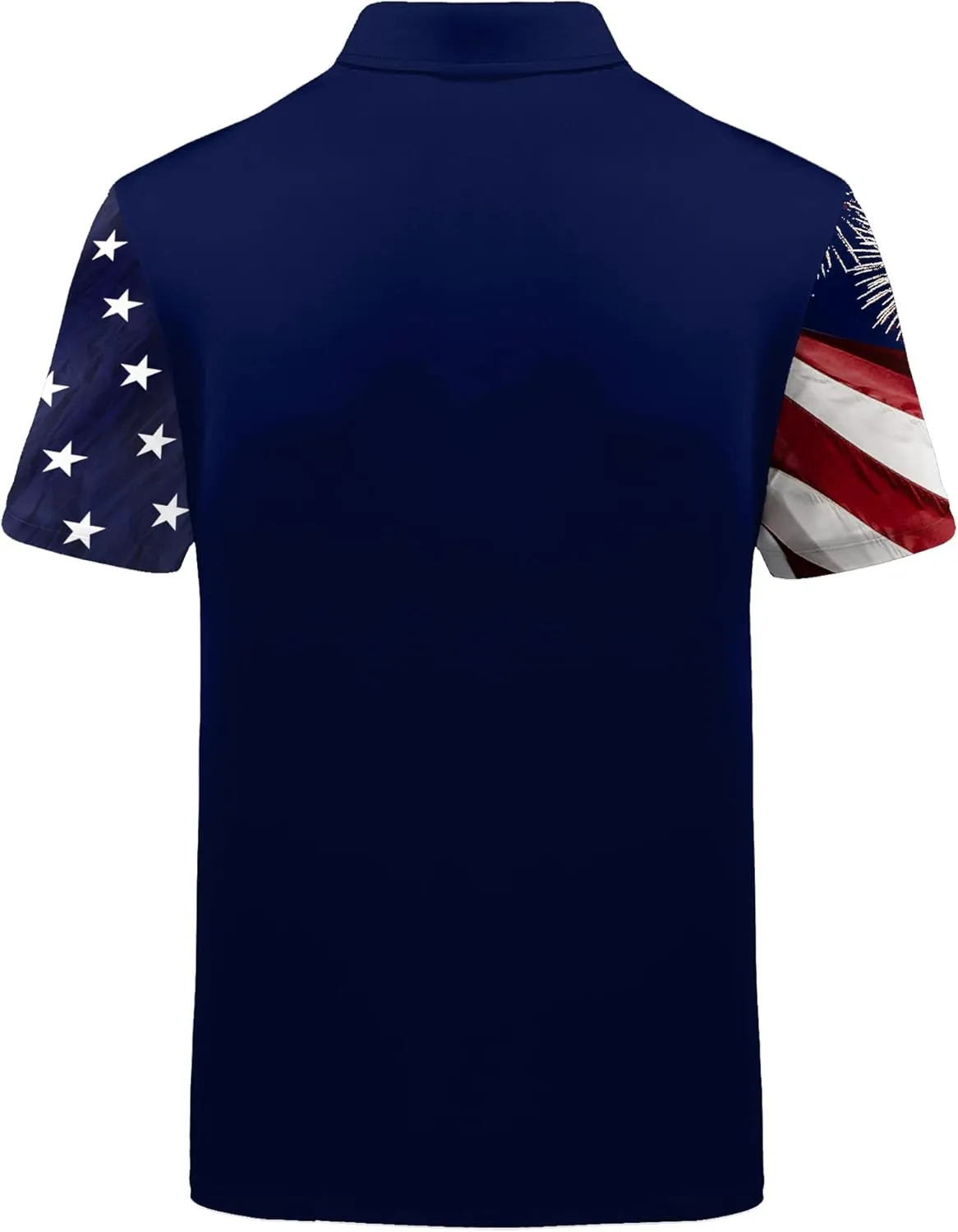 V VALANCH Mens American Falg Polo Shirts Short Sleeve Performance Patriotic Shirt Funny Golf Shirt