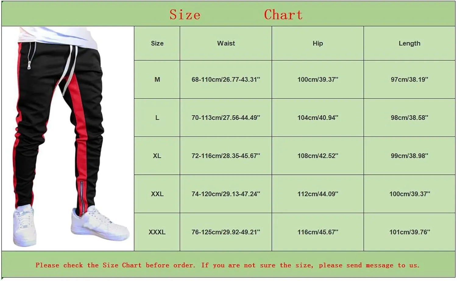 WABEOR Mens Fashion Striped Jogger Pants Zipper Pockets Slim Fit Casual Stretch Sweatpants Athletic Designer Street Trousers