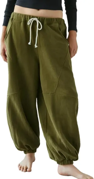 Wanzetaly Women's Baggy Sweatpants Casual Cotton Drawstring Athletic Joggers Harem Pants with Pockets