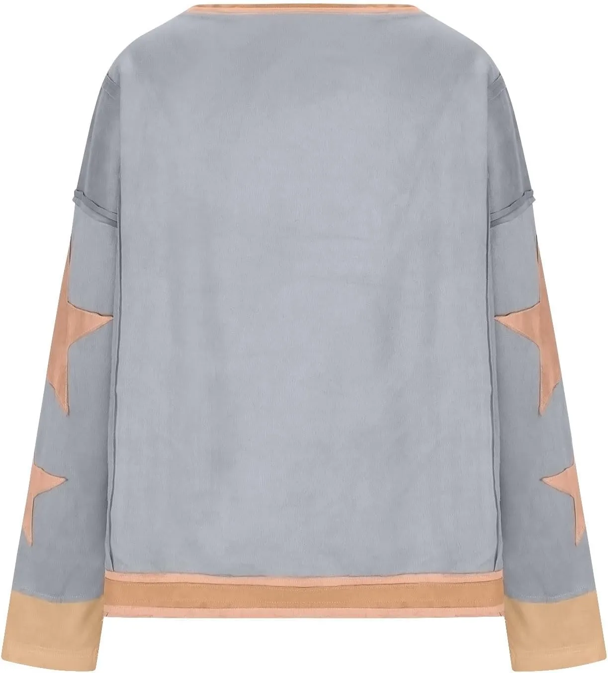 Women Oversize Sweatshirts Crewneck Long Sleeve Star Print Casual Loose Pullover Fall Fashion 2024 Clothes Tops
