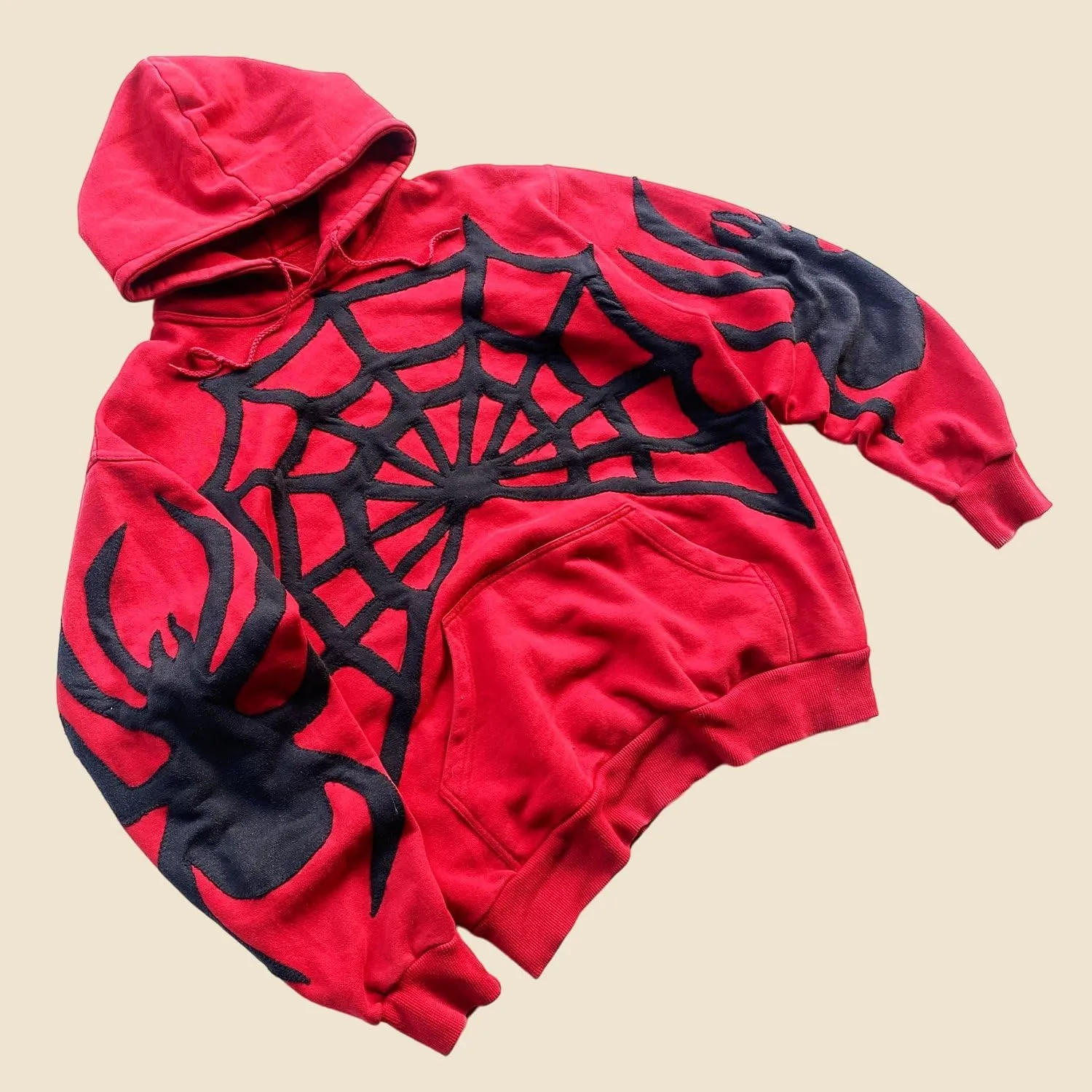 Women Y2k Graphic Hoodie Spider Letter Print Oversized Pullover Sweatshirt Long Sleeve Aesthetic Hoodies Streetwear