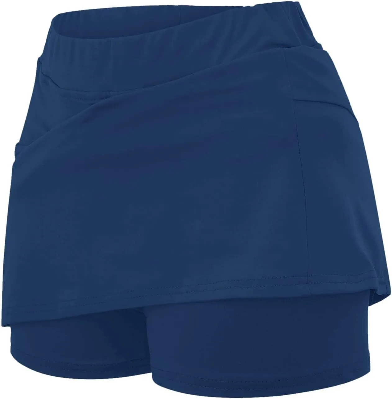 Womens Athletic Skorts Elastic High Waisted Tennis Skirts with Shorts Cute Preppy Mini Skirt with Pockets Casual Yoga Skort