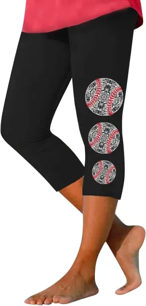Womens Capri Printed Elastic Slim Casual Stretch Cropped Pants Leggings Womens Capri Womens Pants Womens Womens