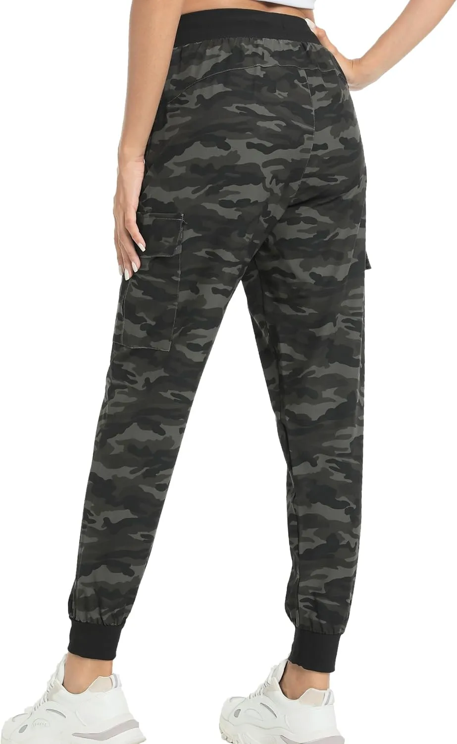 Womens Cargo Pants with Pocket Quick Dry Workout Athletic Joggers Drawstring Travel Casual Outdoor Camping Hiking Pants