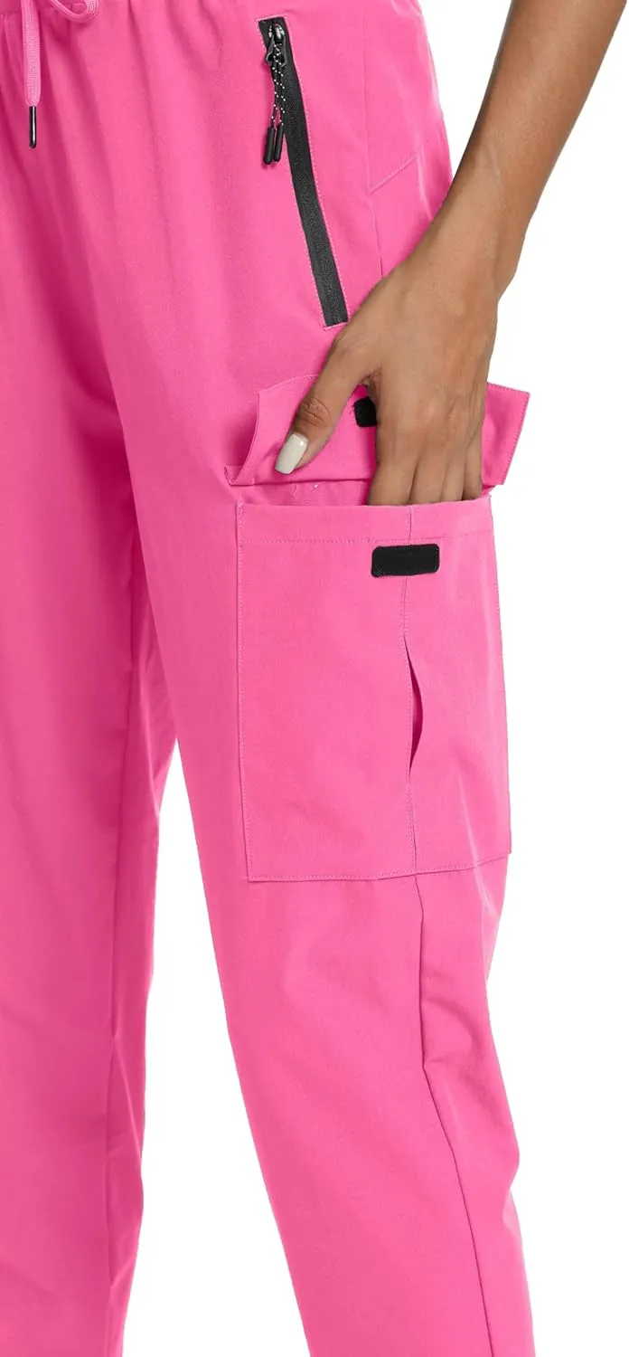 Womens Cargo Pants with Pockets-Lightweight Quick Dry Water Resistant Hiking Pants for Travel Casual Athletic and Outdoor