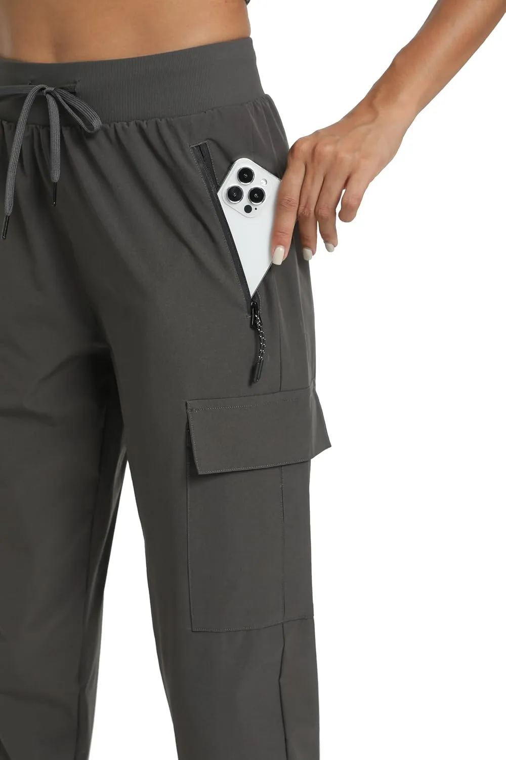 Womens Cargo Pants with Pockets-Lightweight Quick Dry Water Resistant Hiking Pants for Travel Casual Athletic and Outdoor