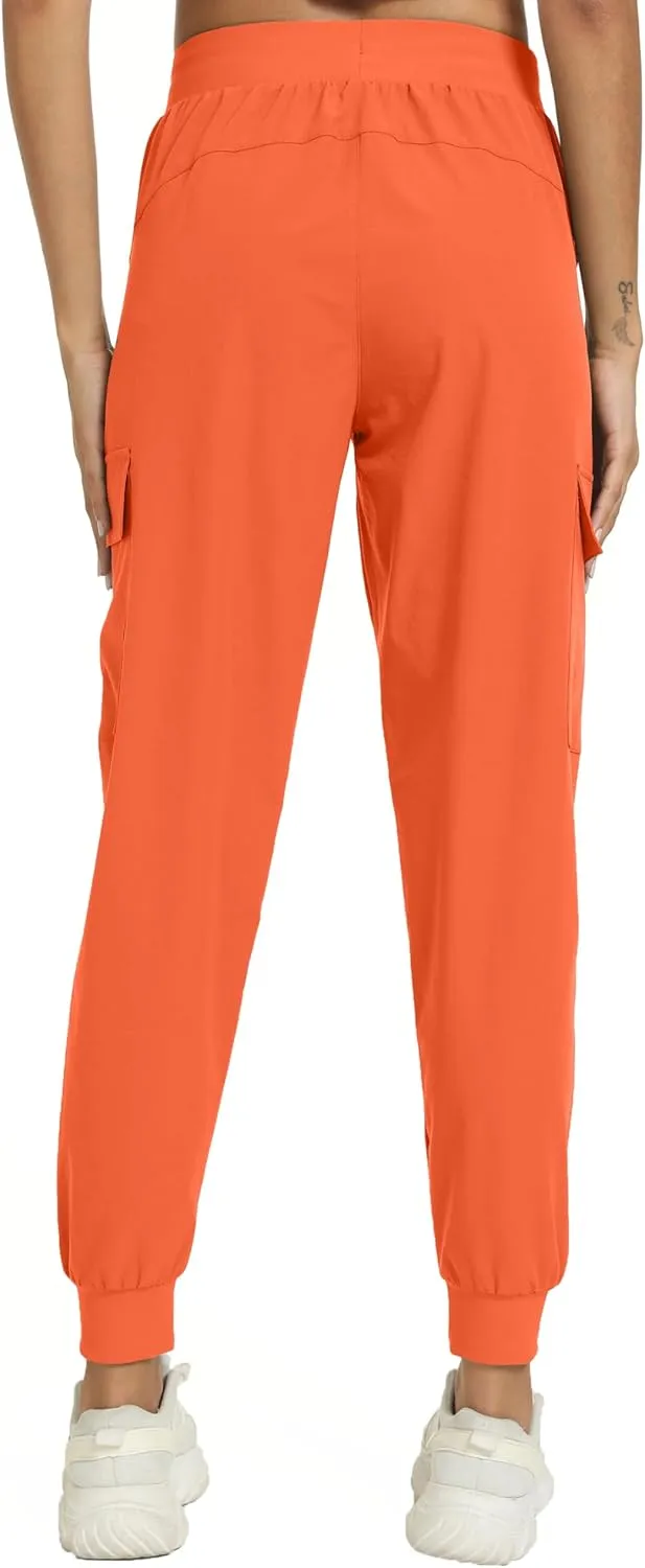 Womens Cargo Pants with Pockets-Lightweight Quick Dry Water Resistant Hiking Pants for Travel Casual Athletic and Outdoor