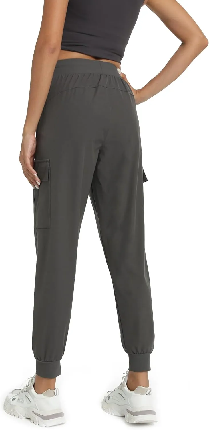 Womens Cargo Pants with Pockets-Lightweight Quick Dry Water Resistant Hiking Pants for Travel Casual Athletic and Outdoor