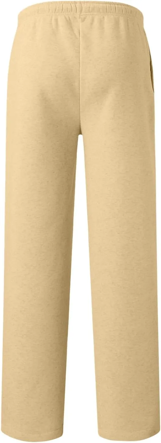 Women's Casual Loose Drawstring Wide Leg Elastic Waist Pants Ladies Lightweight Baggy Joggers Sweatpants with Pockets