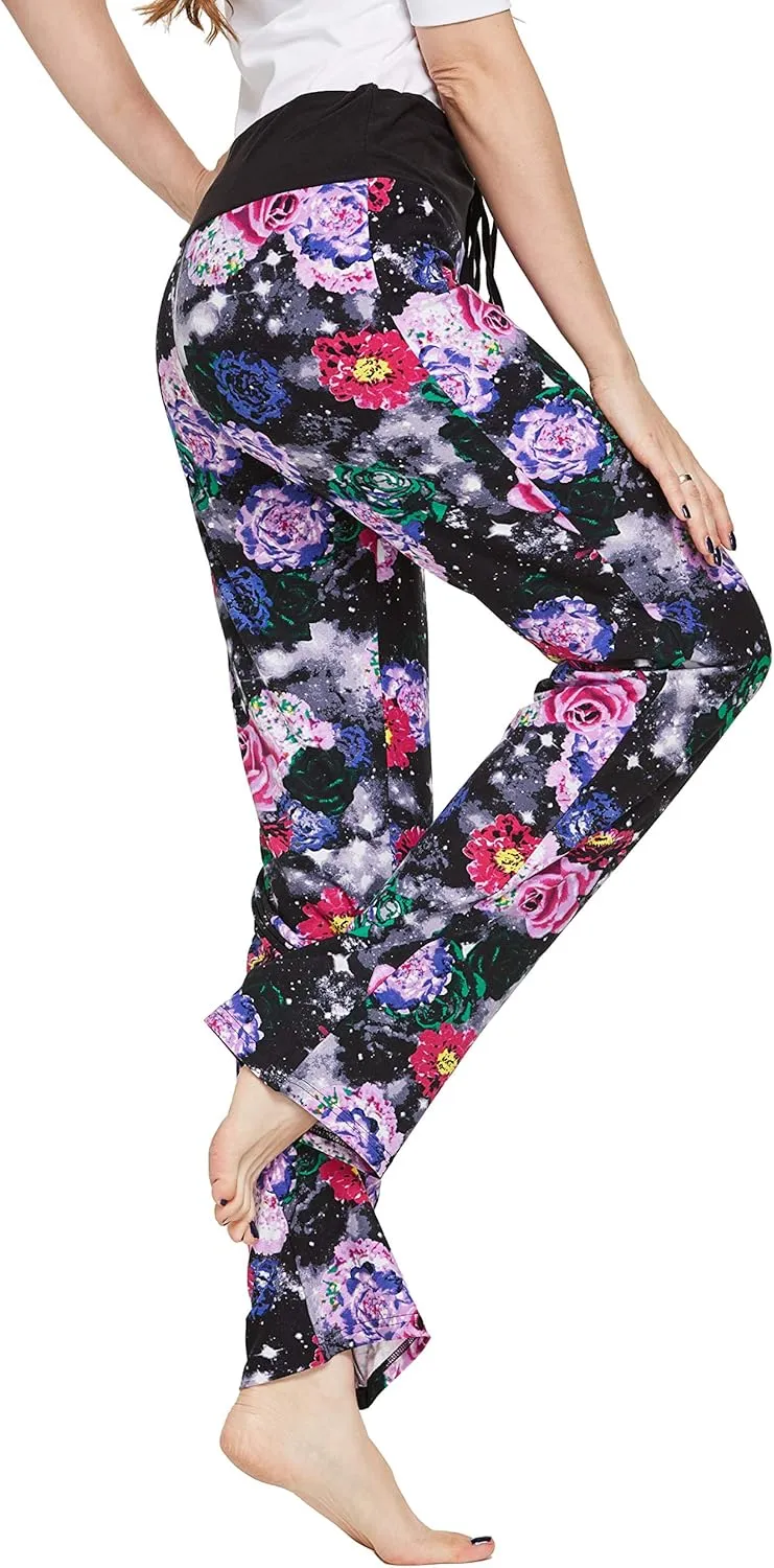 Womens Casual Stretch Cotton Pajama Pants Simple Lounge Pants