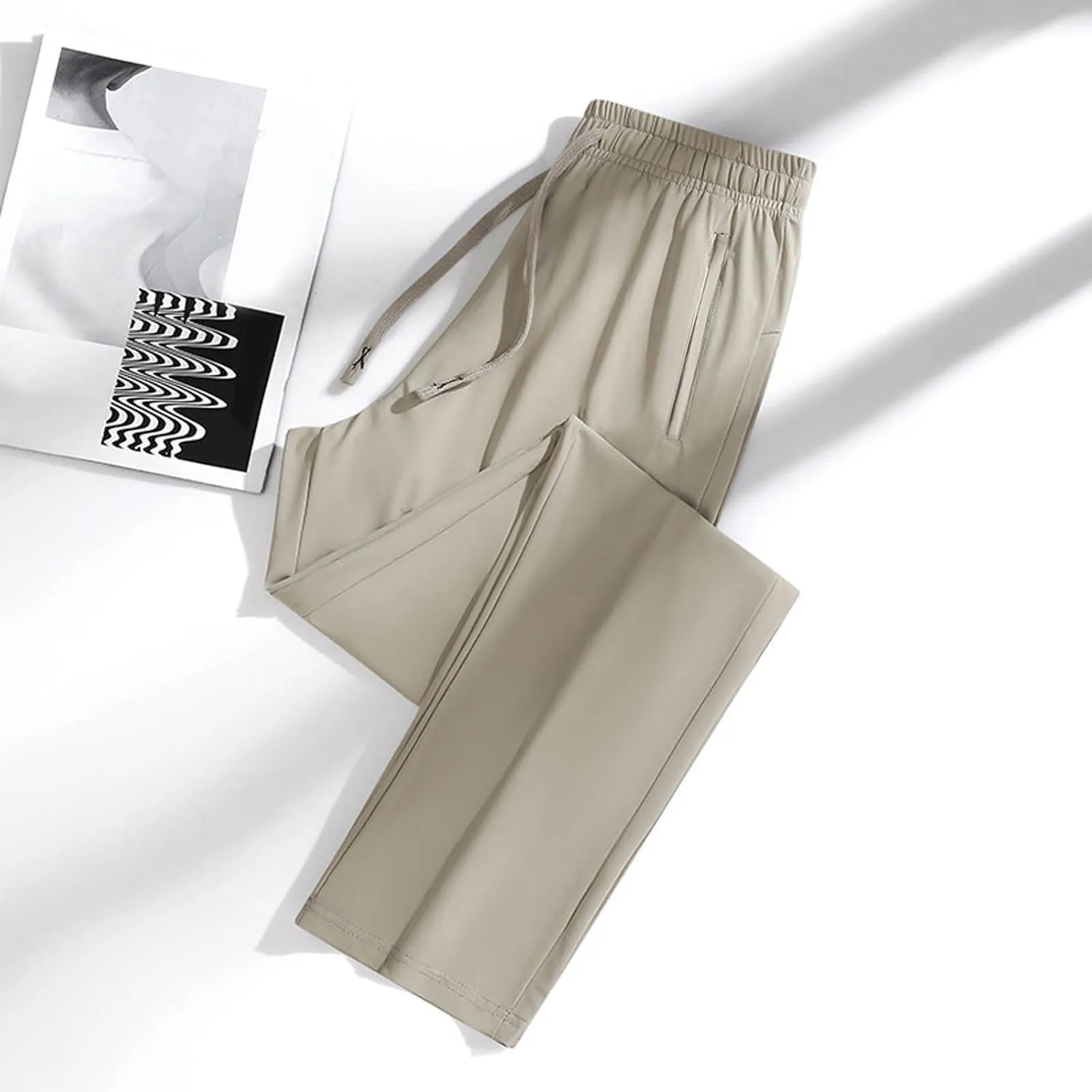 Womens Casual Sweatpants Summer Drawstring High Waist Pants Lightweight Comfy Casual Joggers Trousers Pockets 2025
