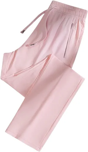 Womens Casual Sweatpants Summer Drawstring High Waist Pants Lightweight Comfy Casual Joggers Trousers Pockets 2025