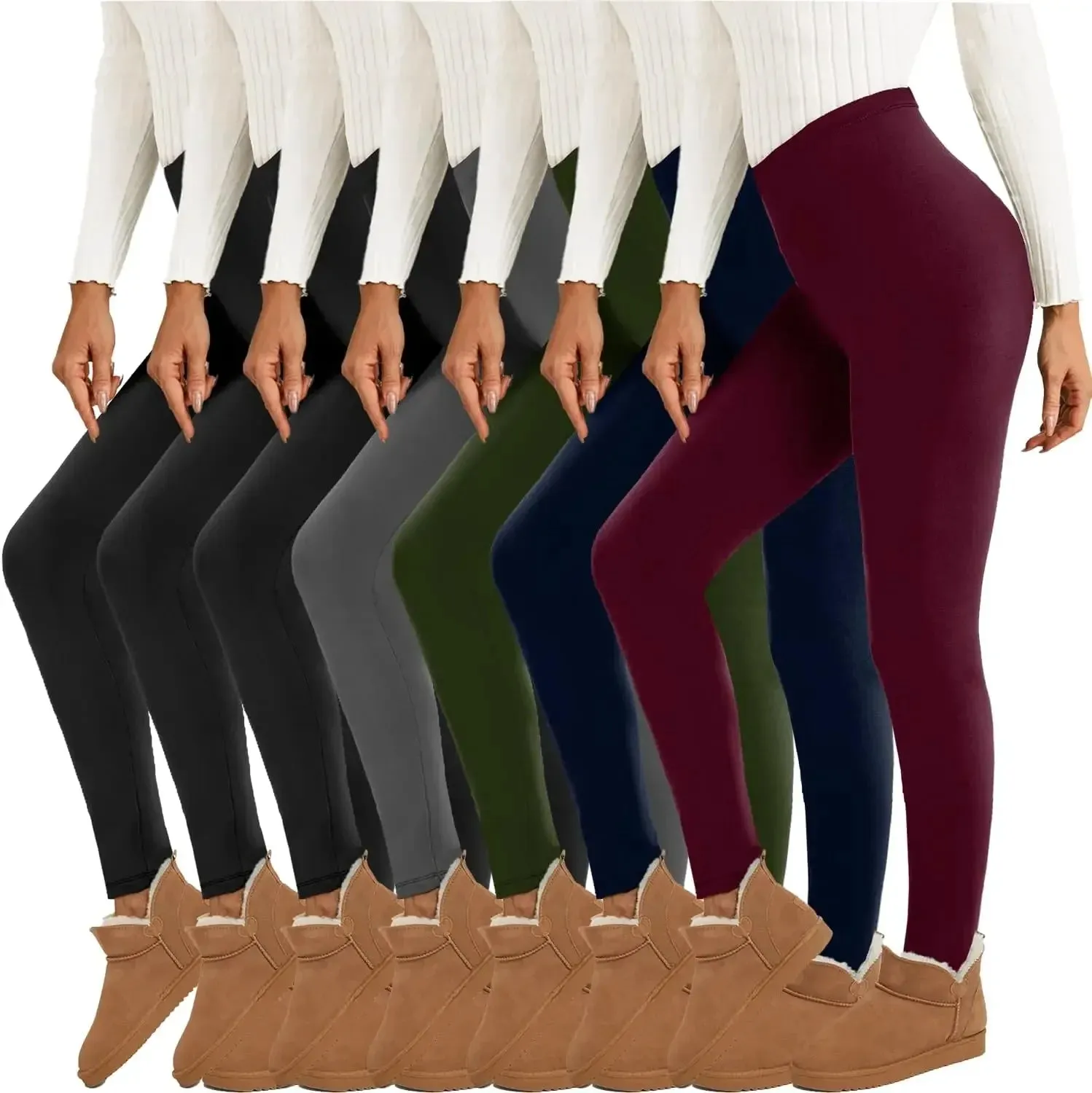 Women's Fleece-Lined Thermal Pantyhose  Cozy Warmth with a Flattering Fit