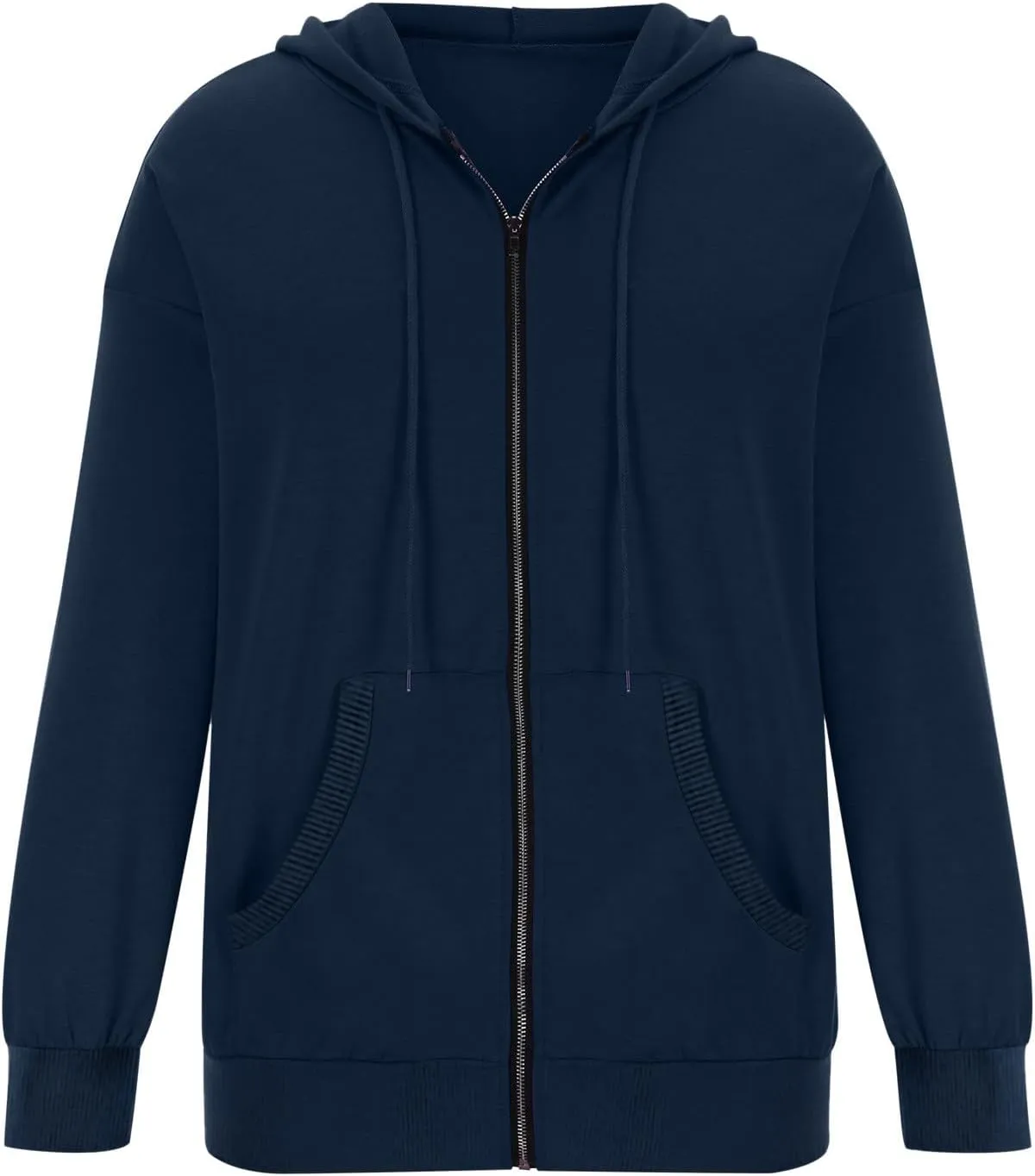 Womens Full Zip Up Hoodie Jacket Long Sleeve Hooded Sweatshirts With Pockets Fall Fashion 2023 Outfits
