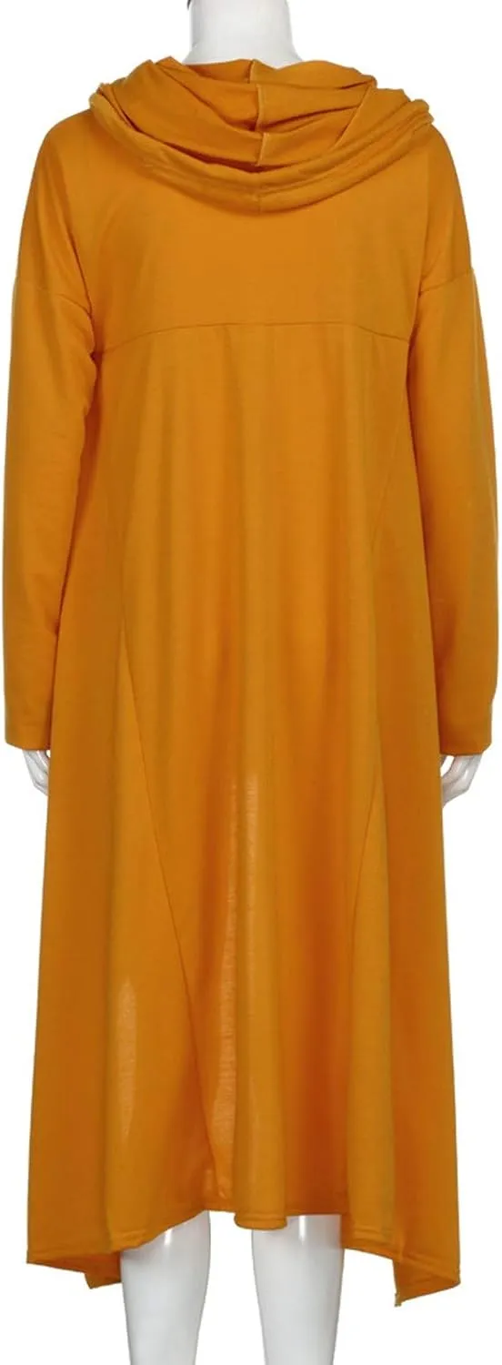 Women's Irregular Hem Long Hoodies Plus Size Casual Baggy Pullover Tops 2023 Fall Fashion Tunic Blouse