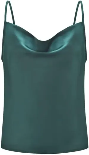 Women's Silk Satin Tops Vest Camisole Lace-up Camisole Tops Shirt Bottoming Silk Chiffon Shirt