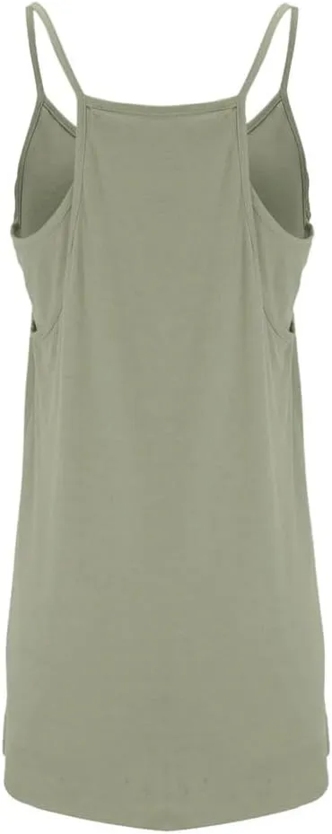 Women's Solid Color Sport Dress Casual Double Pocket Camisole Vest Skirt