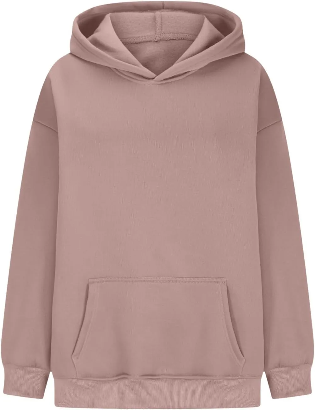 Womens Thick Oversized Pullover Hoodie with Front Pocket Casual Loose Fit Sweatshirt 2025 Fashion Fleece Sweater Tuinc