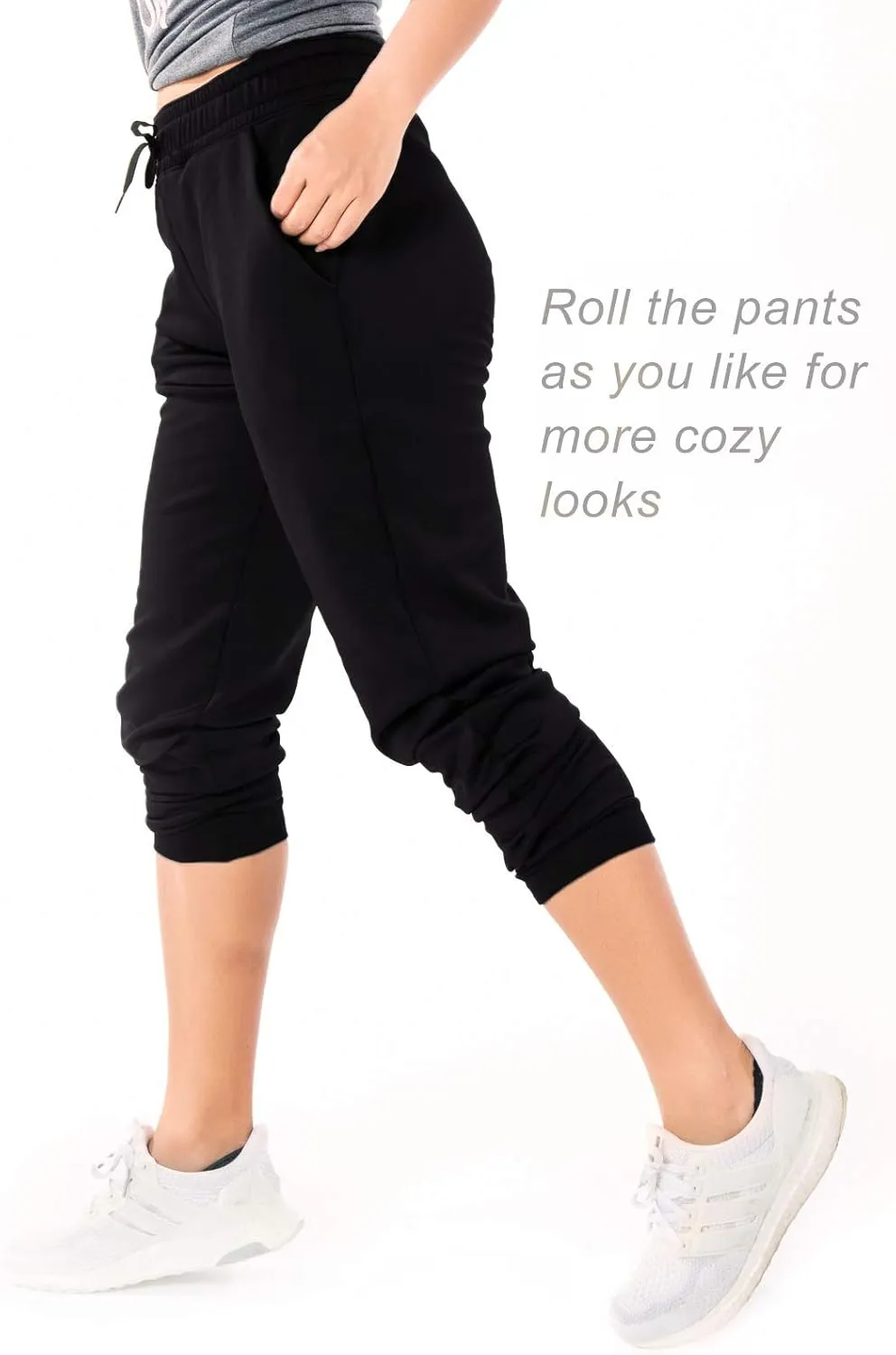 Yogipace Women's Petite/Regular/Tall High Waisted Fleece Lined Joggers Thermal Warm Winter Sweatpants