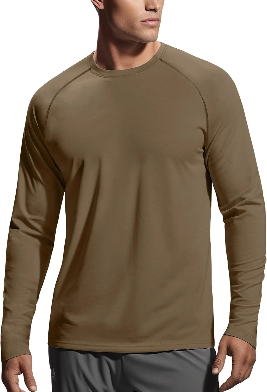 Zengjo Mens Long Sleeve Workout Shirts Moisture Wicking Running Athletic Sport Performance T-Shirt Lightweight SPF Sun Shirt