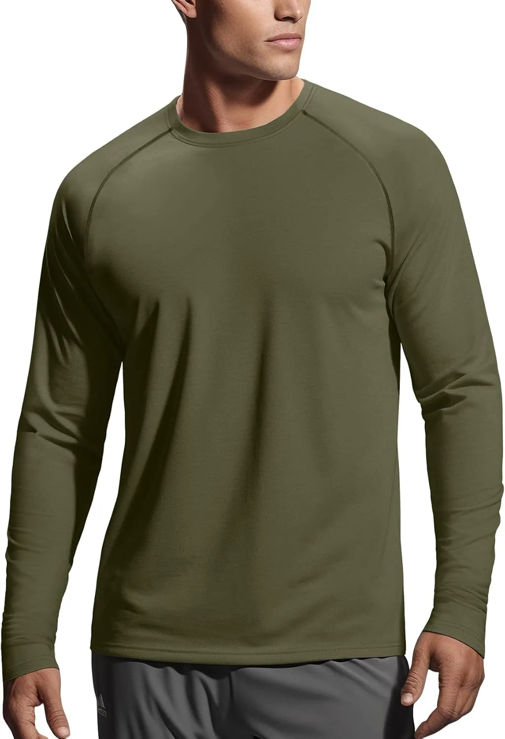 Zengjo Mens Long Sleeve Workout Shirts Moisture Wicking Running Athletic Sport Performance T-Shirt Lightweight SPF Sun Shirt